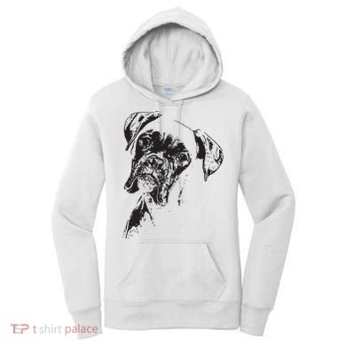 BOXER DOG FACE DOG LOVERS BOXER DOG GIFT Women's Hoodie