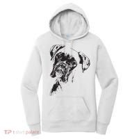 BOXER DOG FACE DOG LOVERS BOXER DOG GIFT Women's Hoodie thumb 0