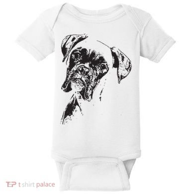 BOXER DOG FACE DOG LOVERS BOXER DOG GIFT Baby Bodysuit