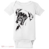 BOXER DOG FACE DOG LOVERS BOXER DOG GIFT Baby Bodysuit thumb 0