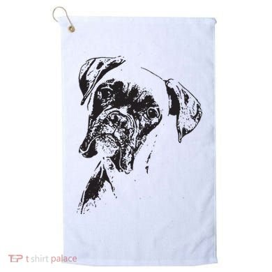 BOXER DOG FACE DOG LOVERS BOXER DOG GIFT Golf Towel