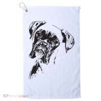 BOXER DOG FACE DOG LOVERS BOXER DOG GIFT Golf Towel thumb 0
