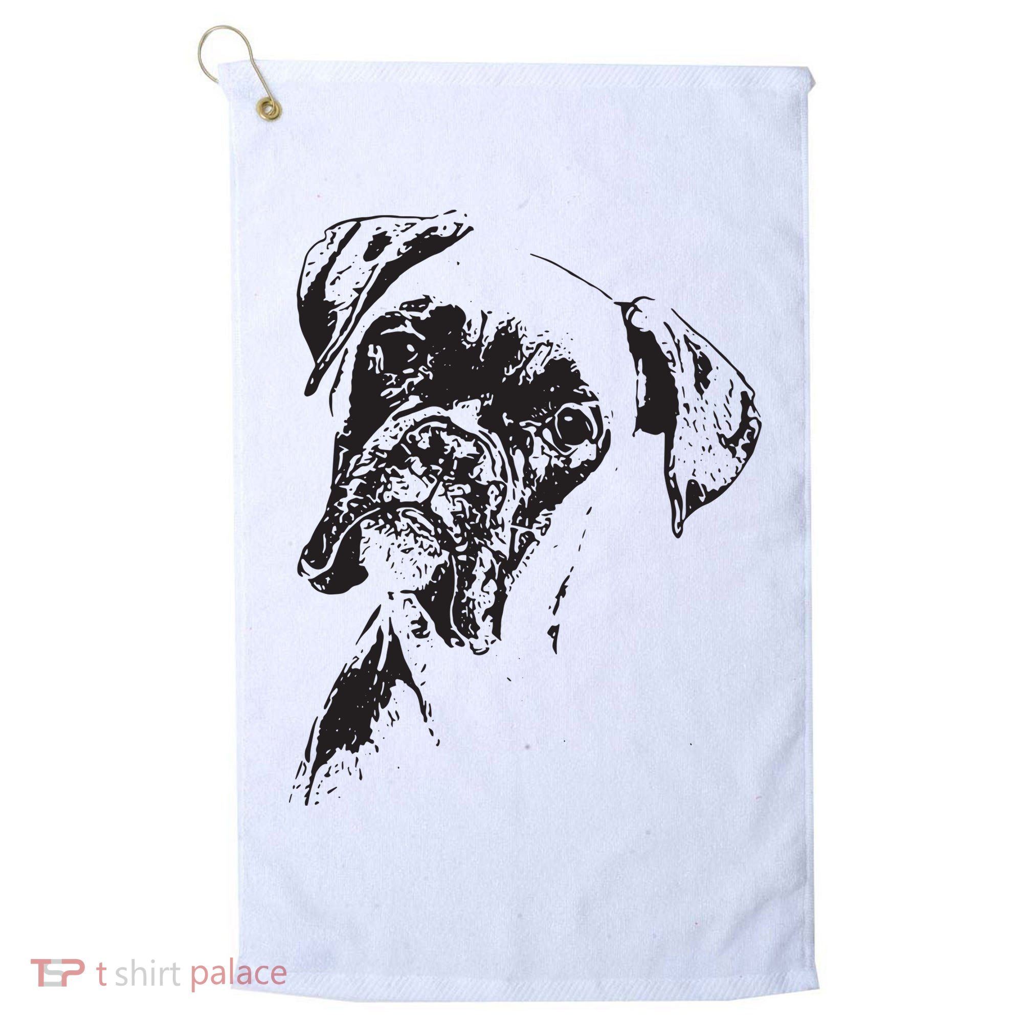BOXER DOG FACE DOG LOVERS BOXER DOG GIFT Golf Towel
