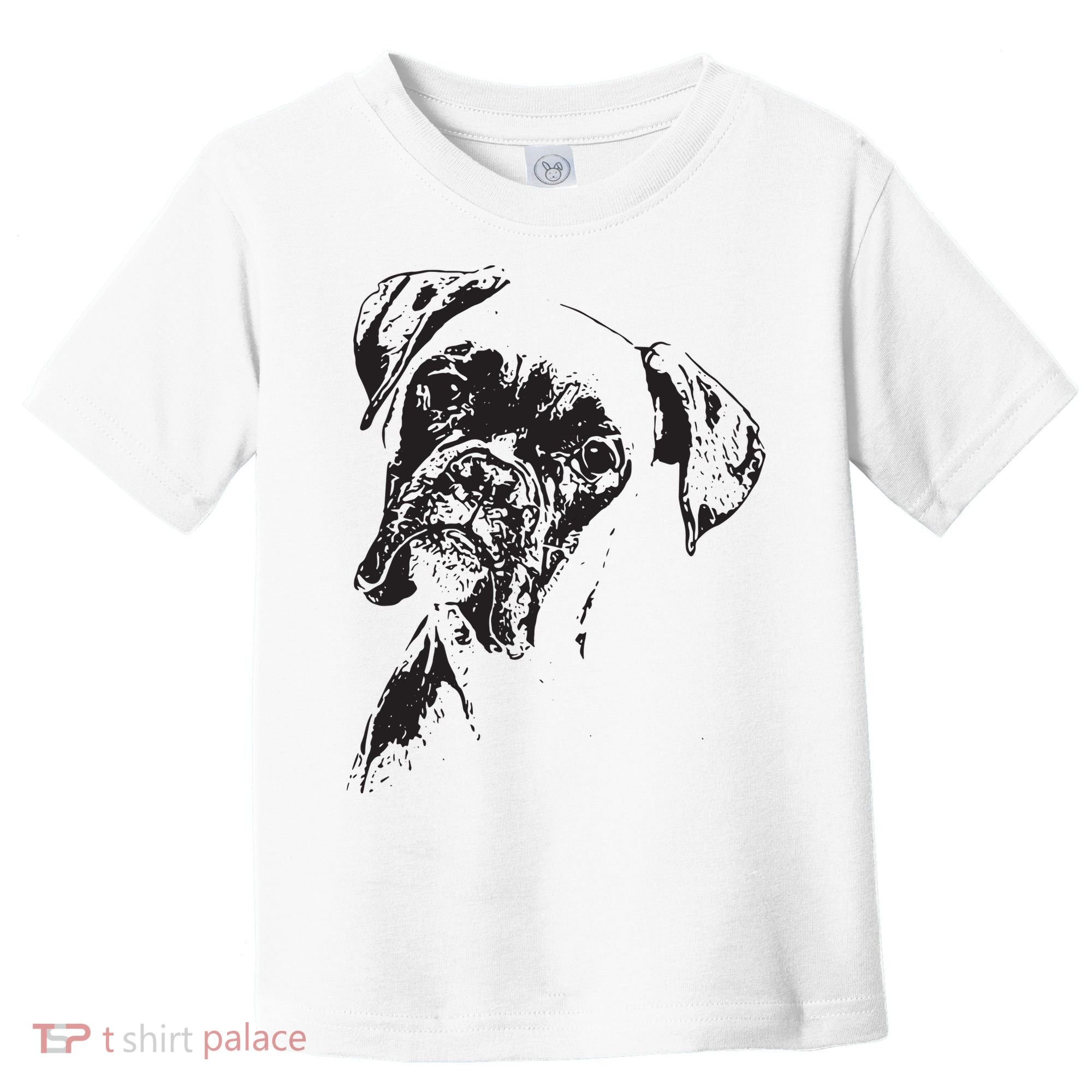 BOXER DOG FACE DOG LOVERS BOXER DOG GIFT Toddler T-Shirt