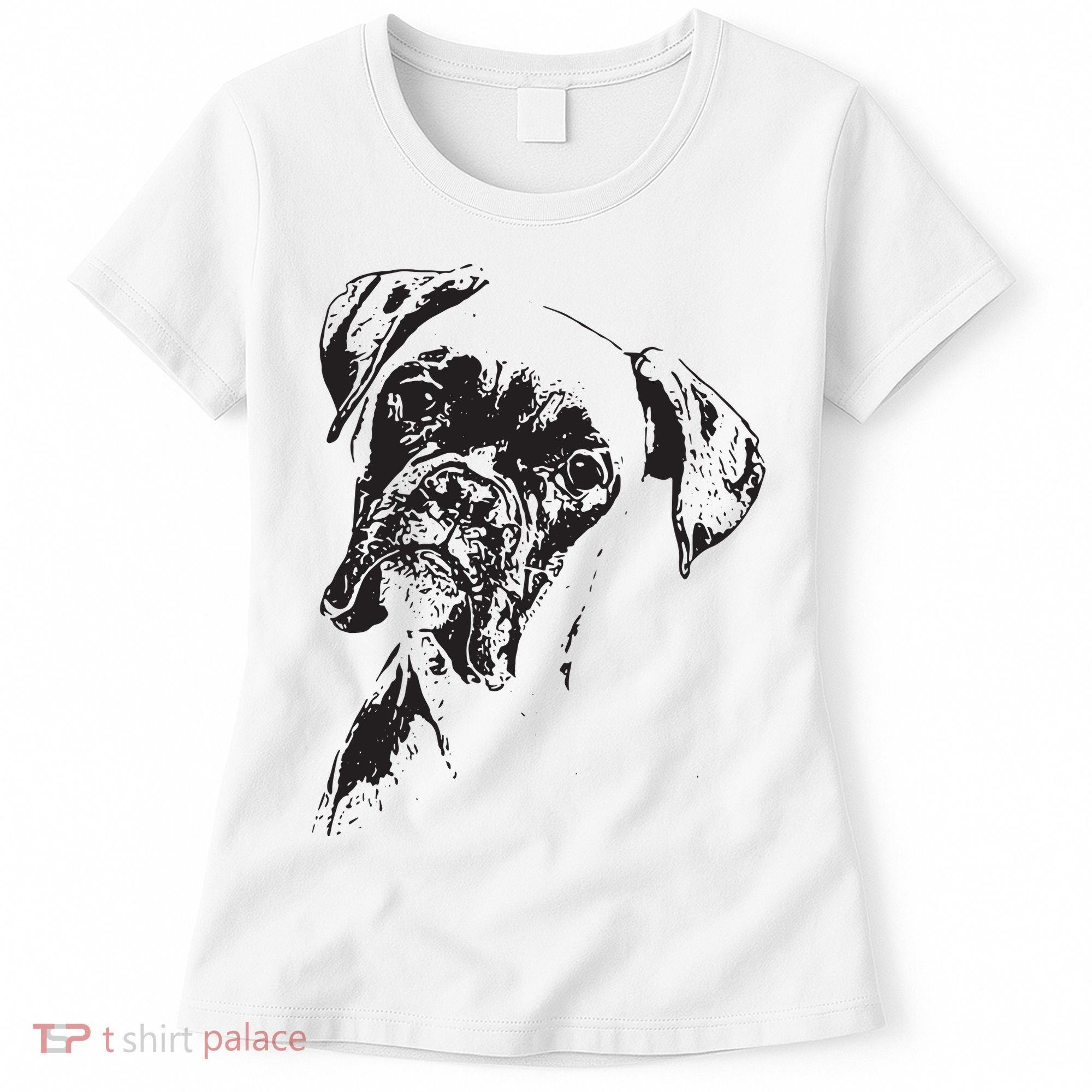 BOXER DOG FACE DOG LOVERS BOXER DOG GIFT Women's T-Shirt
