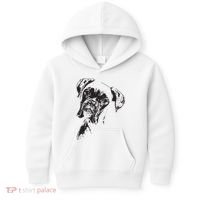 BOXER DOG FACE DOG LOVERS BOXER DOG GIFT Kids Hoodie thumb 0