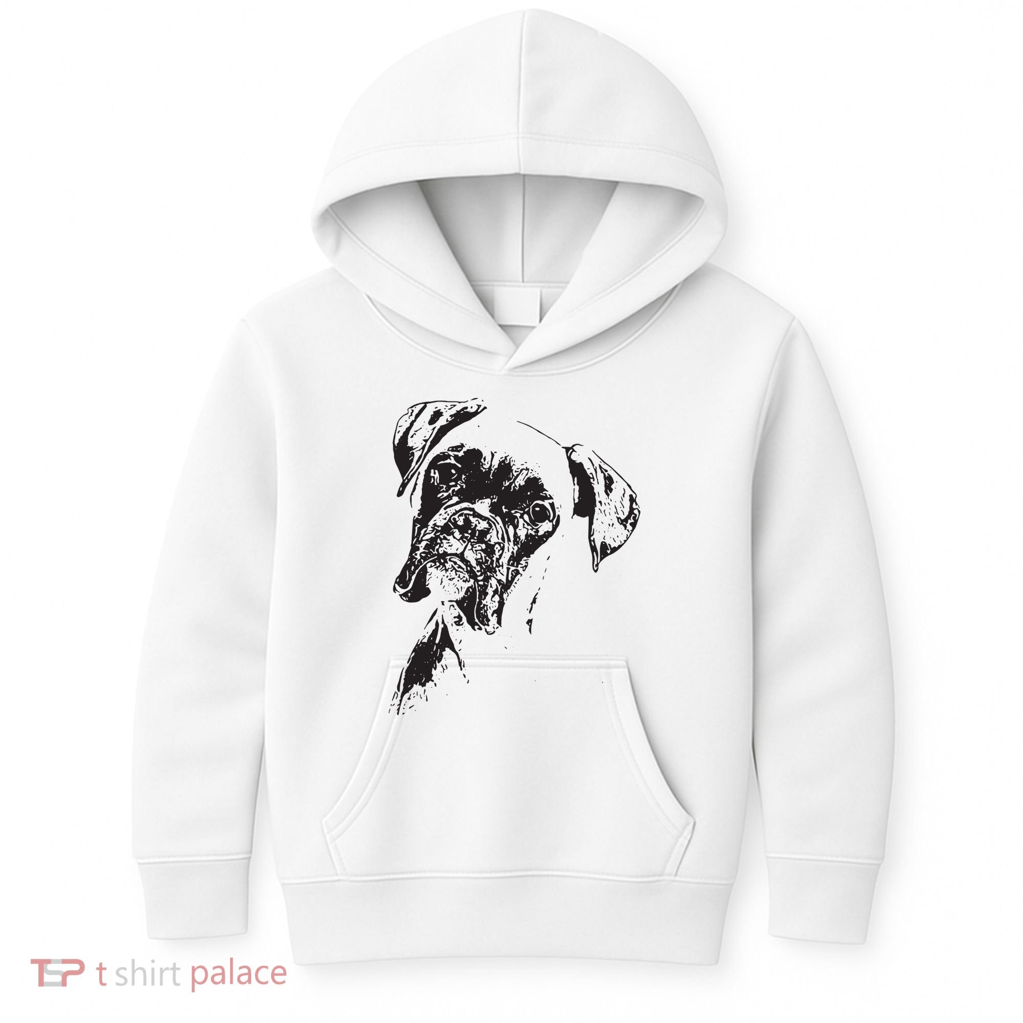 BOXER DOG FACE DOG LOVERS BOXER DOG GIFT Kids Hoodie