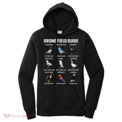 Birds Drone Field Guide They Aren’T Real Women's Hoodie