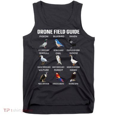 Birds Drone Field Guide They Aren’T Real Tank Top