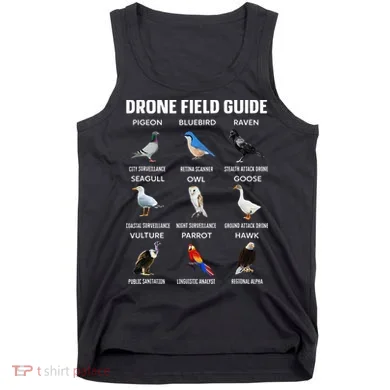 Birds Drone Field Guide They Aren’T Real Tank Top