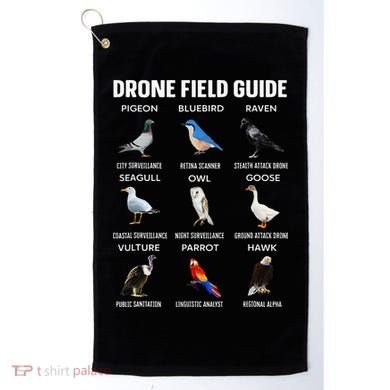Birds Drone Field Guide They Aren’T Real Golf Towel