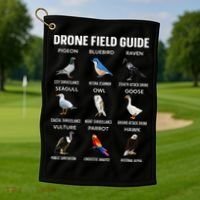 Birds Drone Field Guide They Aren’T Real Golf Towel thumb 1