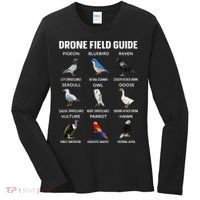 Birds Drone Field Guide They Aren’T Real Women's Long Sleeve Shirt thumb 0