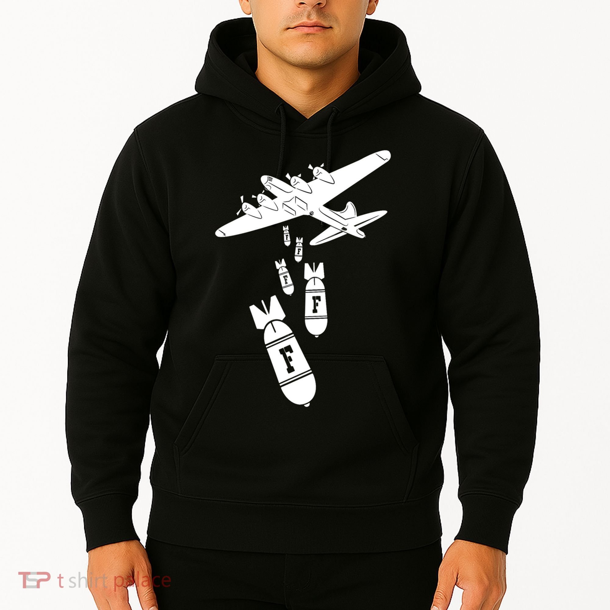 Bomber Dropping F Bombs Funny retro boy Hoodie
