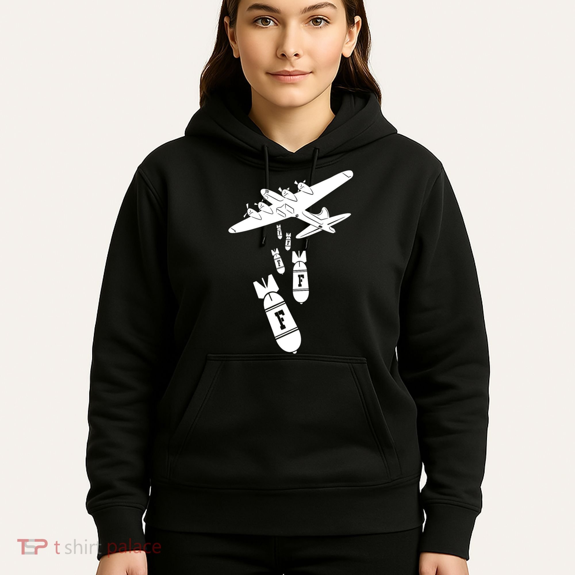 Bomber Dropping F Bombs Funny retro boy Hoodie