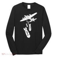 Bomber Dropping F Bombs Funny retro boy Long Sleeve Shirt thumb 0