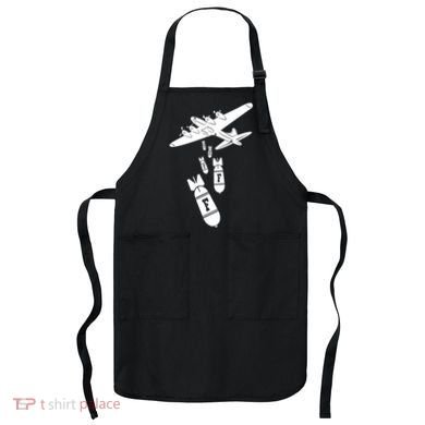 Bomber Dropping F Bombs Funny retro boy Apron