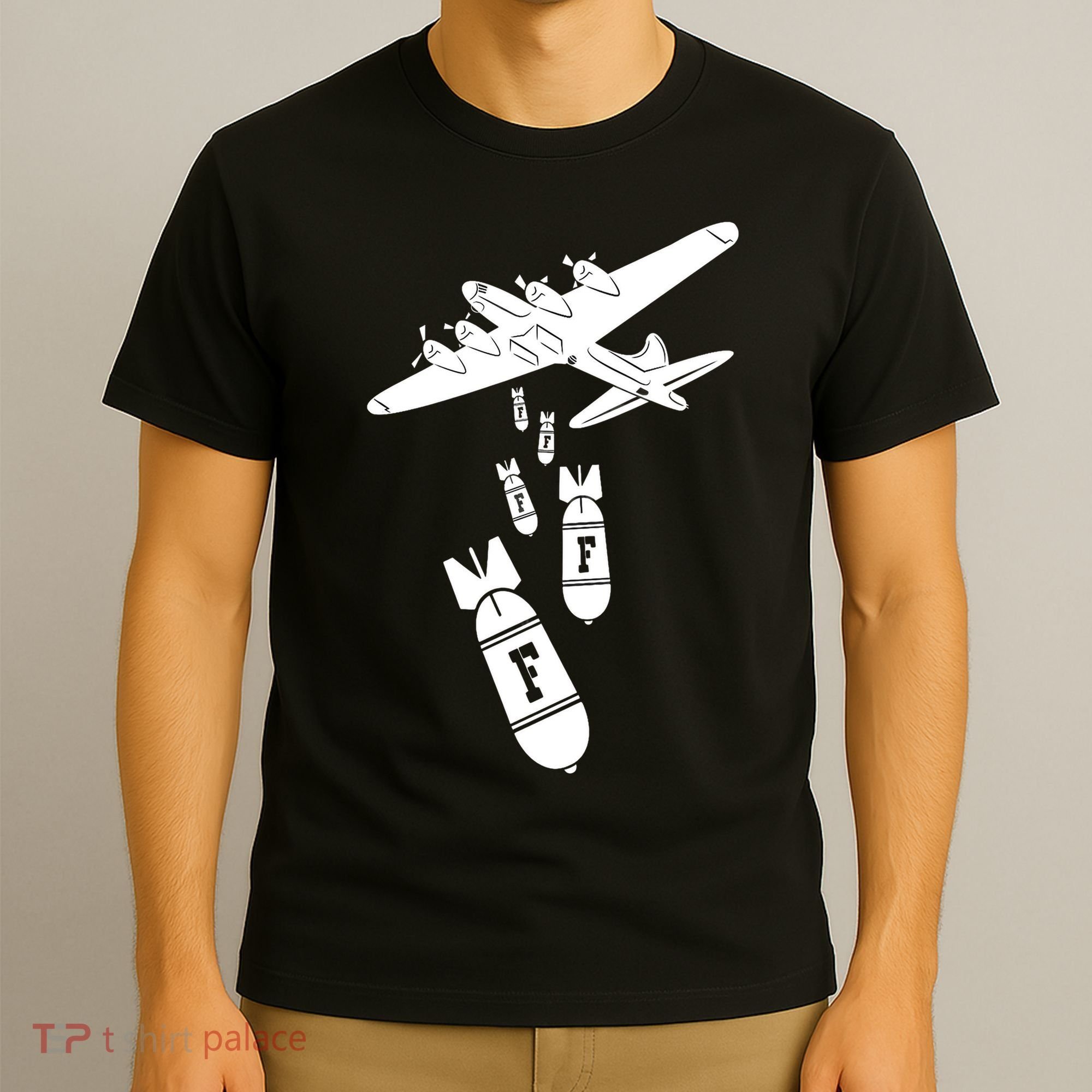 Bomber Dropping F Bombs Funny retro boy T-Shirt