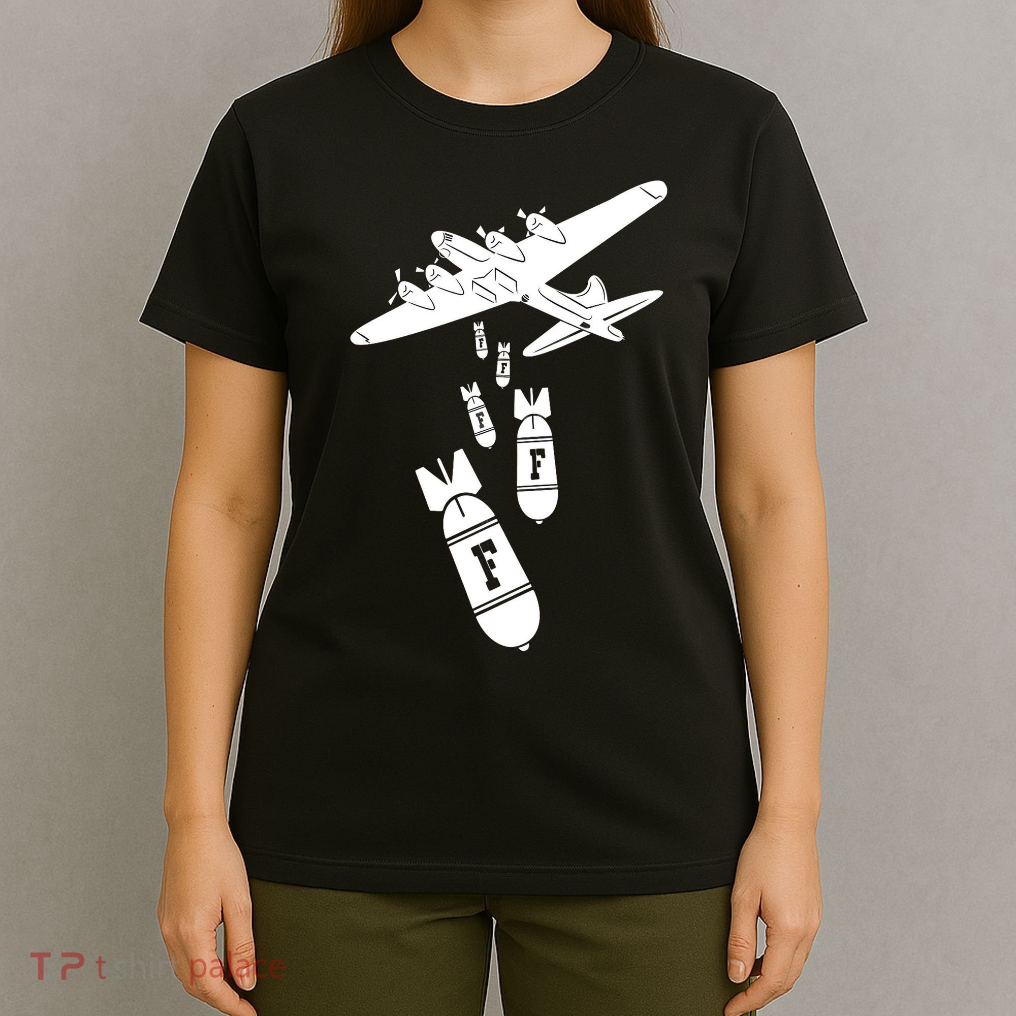 Bomber Dropping F Bombs Funny retro boy T-Shirt