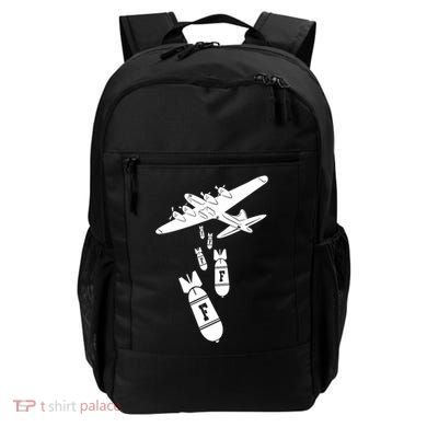 Bomber Dropping F Bombs Funny retro boy Backpack