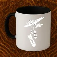 Bomber Dropping F Bombs Funny retro boy Coffee Mug thumb 2