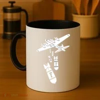 Bomber Dropping F Bombs Funny retro boy Coffee Mug thumb 4