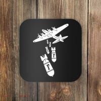 Bomber Dropping F Bombs Funny retro boy Coaster thumb 0
