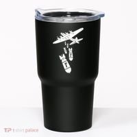 Bomber Dropping F Bombs Funny retro boy Tumbler thumb 0