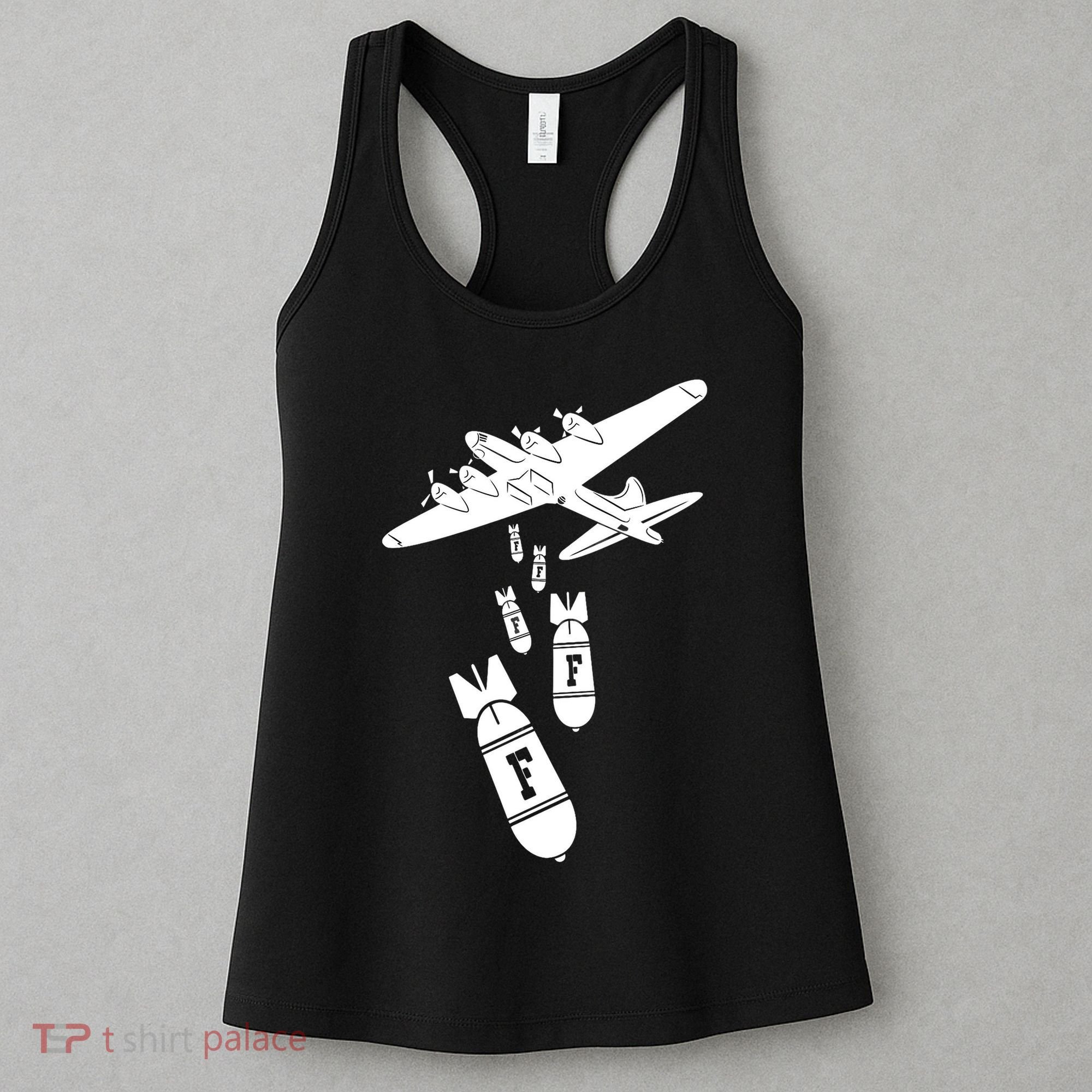 Bomber Dropping F Bombs Funny retro boy Women's Tank Top