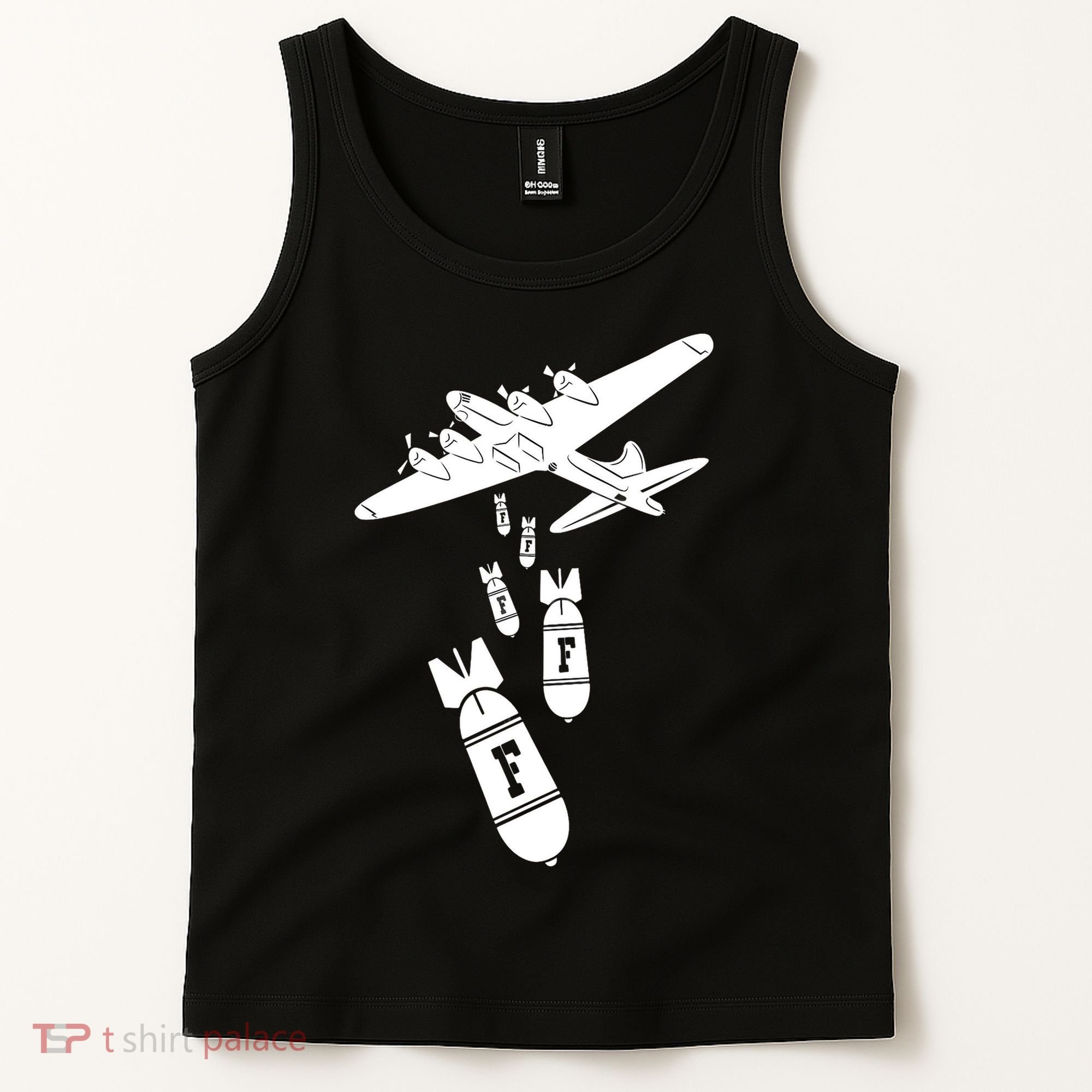 Bomber Dropping F Bombs Funny retro boy Tank Top