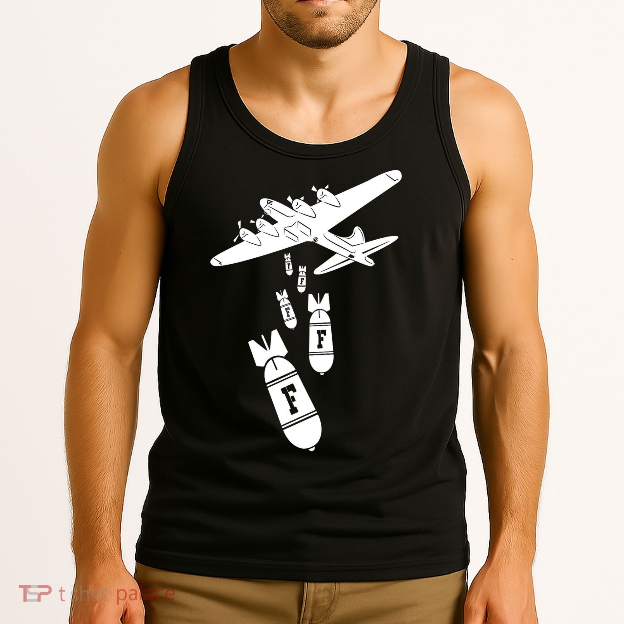 Bomber Dropping F Bombs Funny retro boy Tank Top