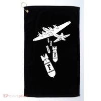 Bomber Dropping F Bombs Funny retro boy Golf Towel thumb 0