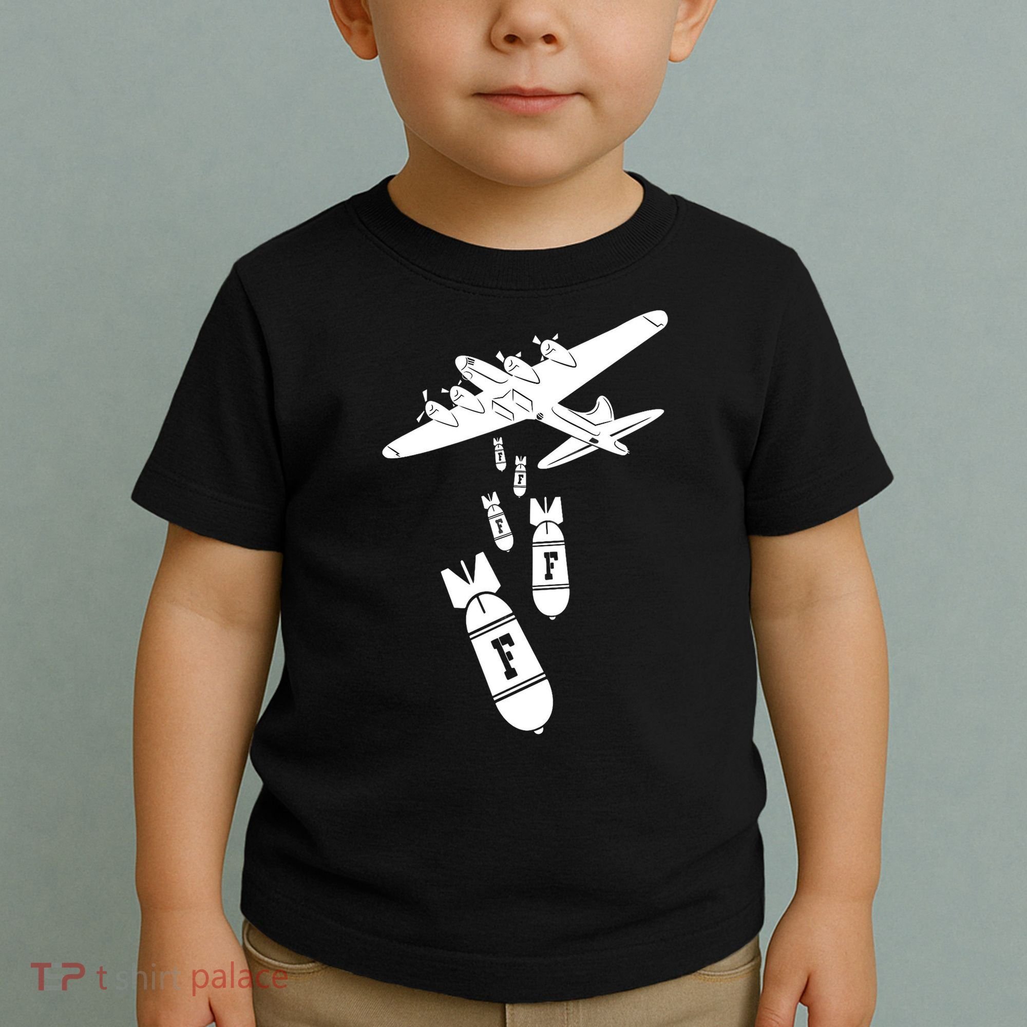 Bomber Dropping F Bombs Funny retro boy Toddler T-Shirt