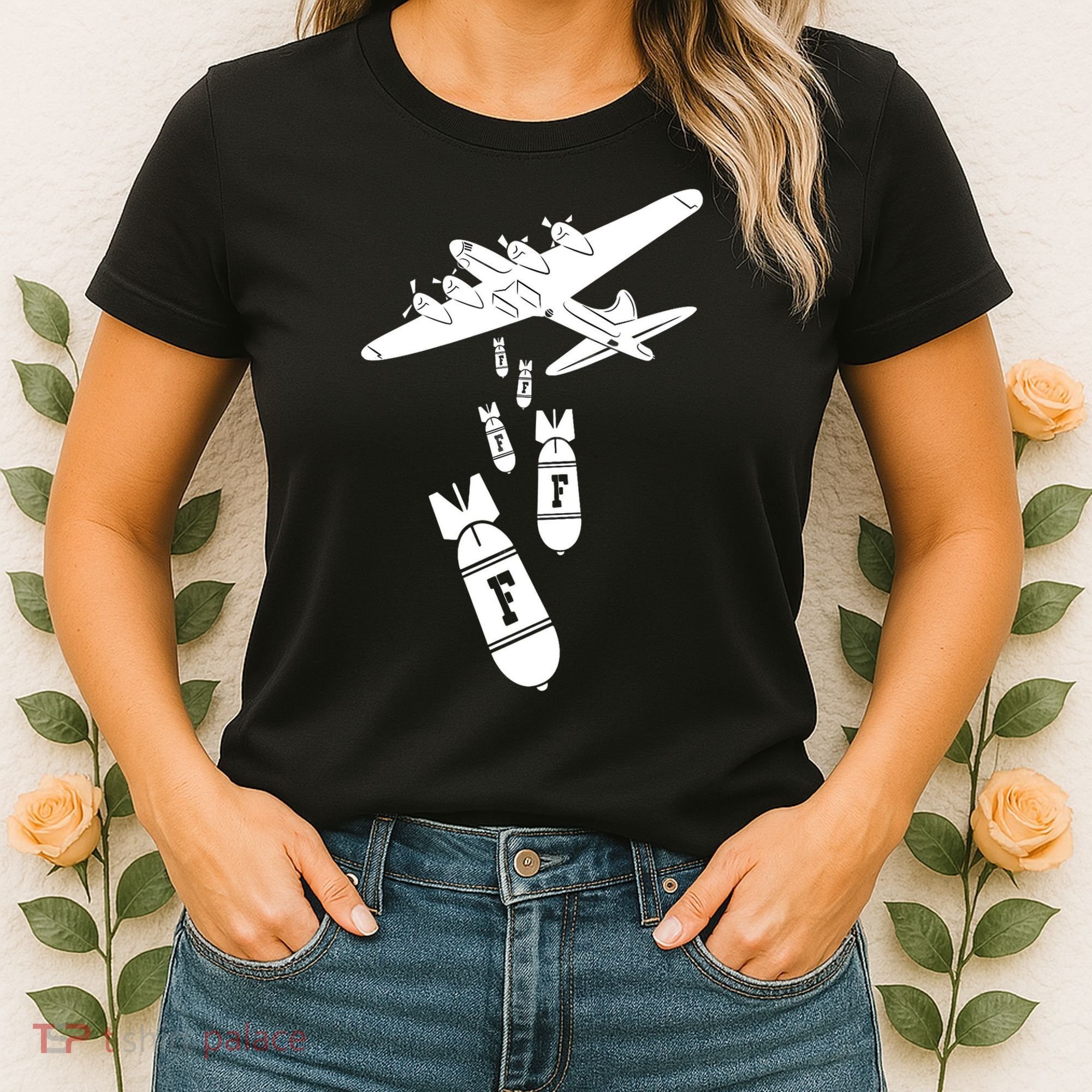 Bomber Dropping F Bombs Funny retro boy Women's T-Shirt