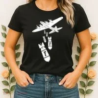 Bomber Dropping F Bombs Funny retro boy Women's T-Shirt thumb 2