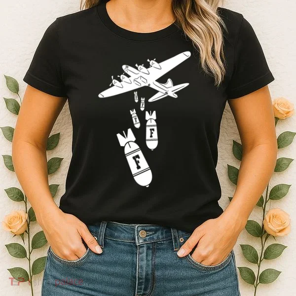 Bomber Dropping F Bombs Funny retro boy Women's T-Shirt