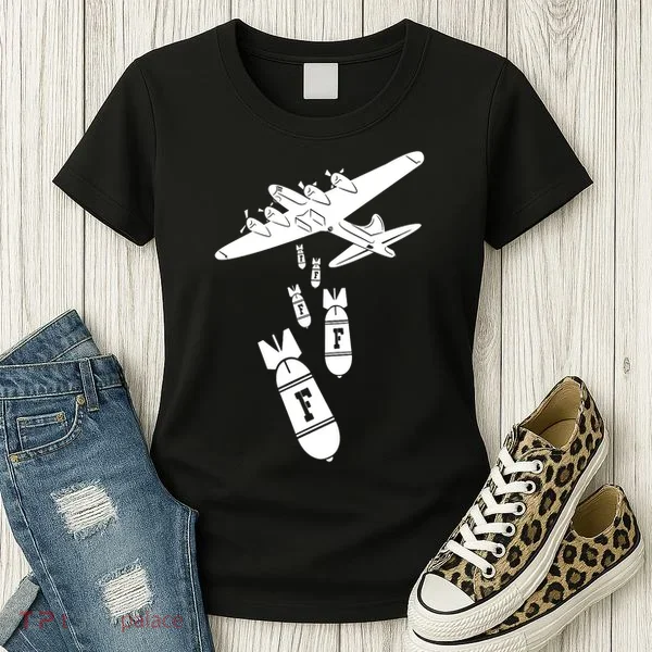 Bomber Dropping F Bombs Funny retro boy Women's T-Shirt