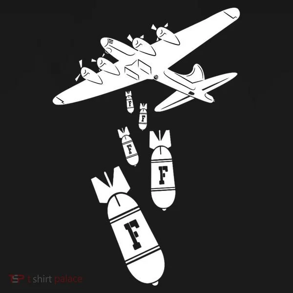 Bomber Dropping F Bombs Funny retro boy Women's T-Shirt