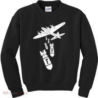 Bomber Dropping F Bombs Funny retro boy Kids Sweatshirt thumb 0