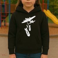 Bomber Dropping F Bombs Funny retro boy Kids Hoodie thumb 3