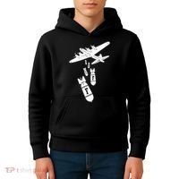 Bomber Dropping F Bombs Funny retro boy Kids Hoodie thumb 4