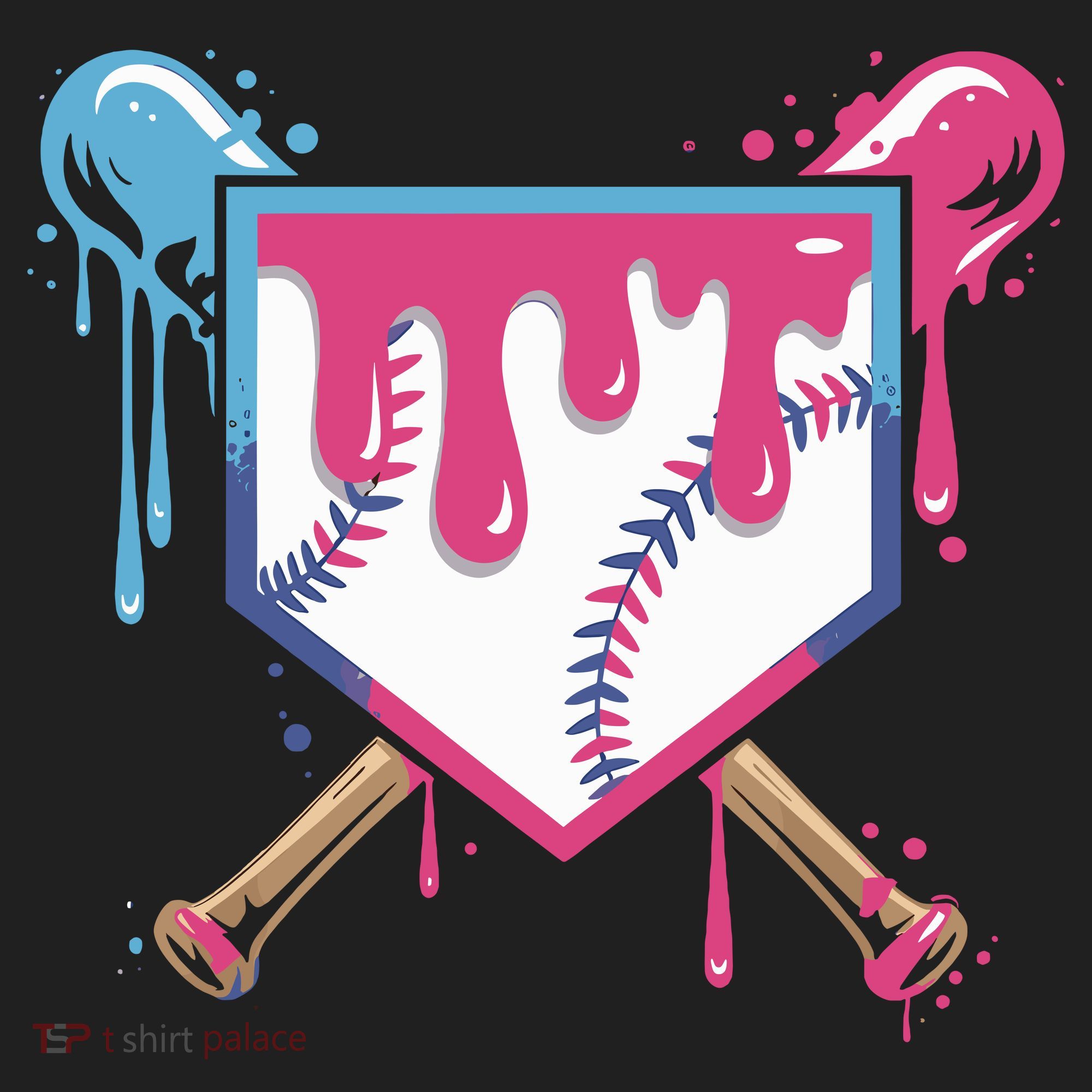 Baseball Drip FIce Cream Drip Baseball Tumbler