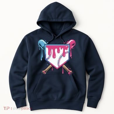 Baseball Drip FIce Cream Drip Baseball Hoodie