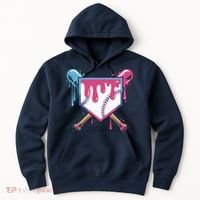 Baseball Drip FIce Cream Drip Baseball Hoodie thumb 0