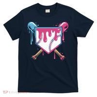 Baseball Drip FIce Cream Drip Baseball T-Shirt thumb 0