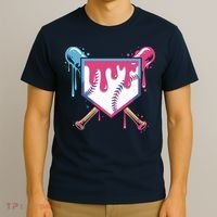Baseball Drip FIce Cream Drip Baseball T-Shirt thumb 3