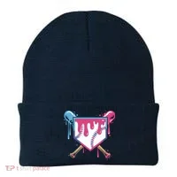 Baseball Drip FIce Cream Drip Baseball Beanie thumb 0