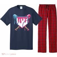 Baseball Drip FIce Cream Drip Baseball Pajama Set thumb 0