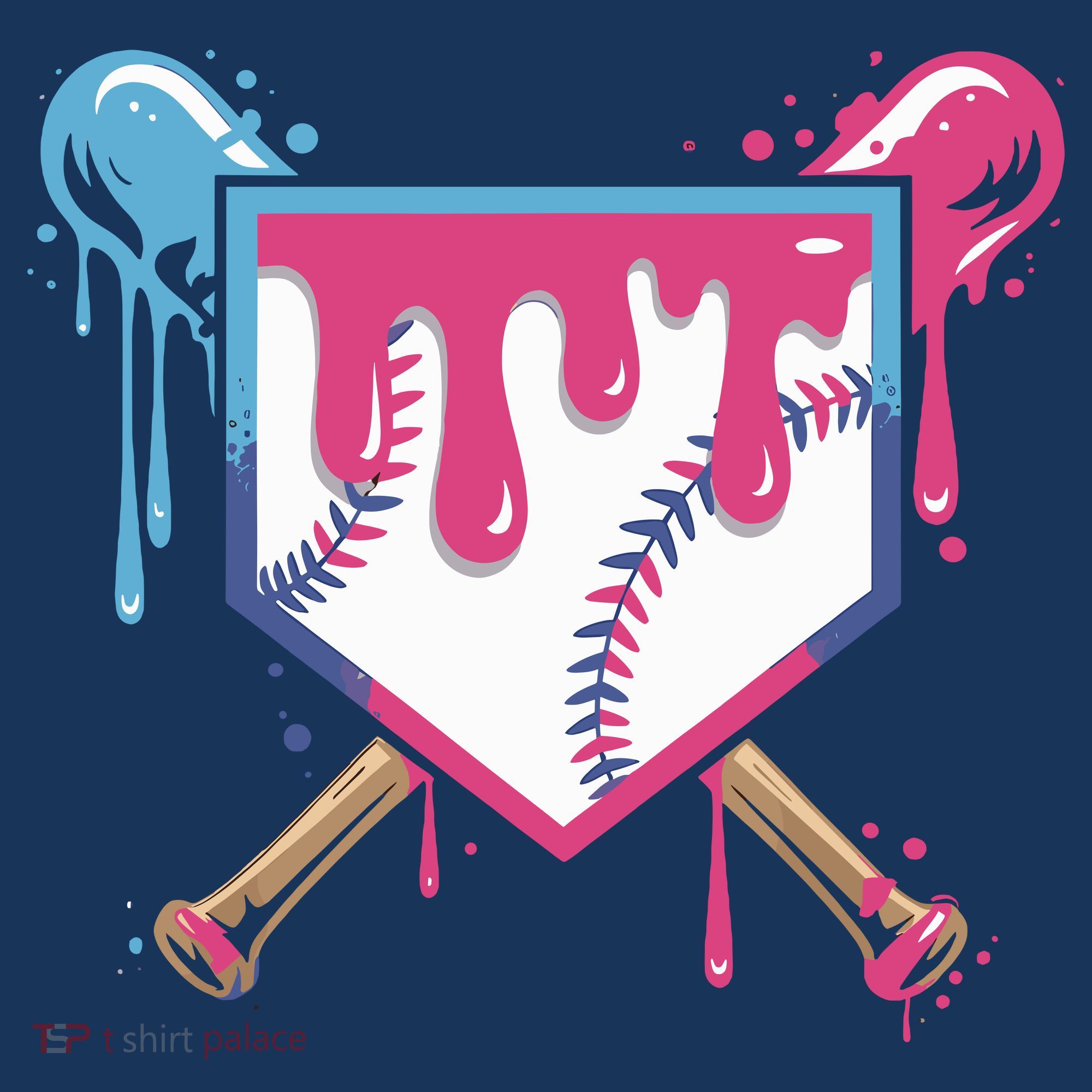Baseball Drip FIce Cream Drip Baseball Toddler Hoodie