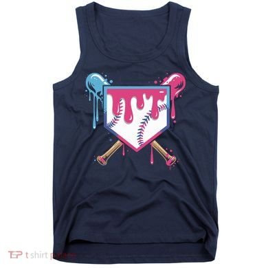 Baseball Drip FIce Cream Drip Baseball Tank Top